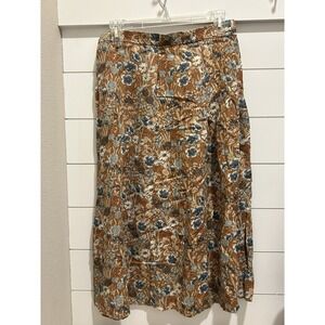 VNTG Tami‎ Sportswear Floral Skirt Pleated Sz *small 15/16 Prarie Cottagecore